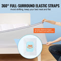 QUEEN Mattress Topper 25.4mm Fiber Fill Washable Cooling Pad