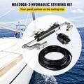 Hydraulic Steering Kit 300HP Outboard Boat Marine Helm Pump Cylinder