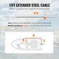 Boat Steering Cable 17ft Outboard Marine Rotary Steel 1/2 Ton