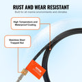 Boat Steering Cable 17ft Outboard Marine Rotary Steel 1/2 Ton