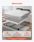 Artiss Queen Box Spring Bed Frame Metal 102mm Washable Fabric