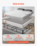 KING Size Box Spring Bed Frame Metal 230mm Mattress Foundation