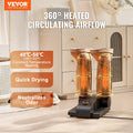 Foldable 2-Tube Shoe Dryer Boot Blower Heat Black Orange