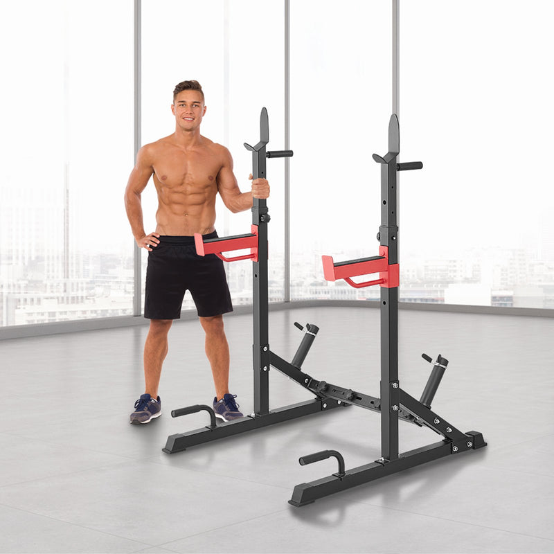 Squat Power Rack Adjustable Barbell Weight Bench Press Stand Heavy Duty