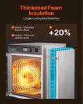4-Tier Electric Food Warmer Cabinet Stainless Steel Commercial