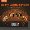 4-Tier Food Warmer Cabinet Stainless Steel Glass Door Pizza Chicken