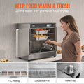 4-Tier Food Warmer Cabinet Stainless Steel Glass Door Pizza Chicken
