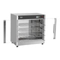 4-Tier Food Warmer Cabinet Stainless Steel Glass Door Pizza Chicken