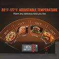 Hot Box Food Warmer, 5-Tier Concession Warmer with Water Tray, 5 Pans, Single-door and Adjustable Shelves, Stainless Steel Food Warmer Cabinet, Ideal for Storing Pizza, Chicken, Restaurant