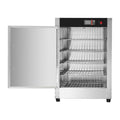 Hot Box Food Warmer, 5-Tier Concession Warmer with Water Tray, 5 Pans, Single-door and Adjustable Shelves, Stainless Steel Food Warmer Cabinet, Ideal for Storing Pizza, Chicken, Restaurant