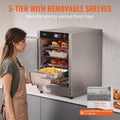 Hot Box Food Warmer 5-Tier Stainless Steel Pizza Chicken Cabinet
