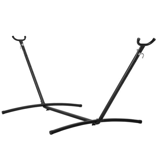Portable Hammock Stand, 450lbs Capacity Steel Hammock Stand for 2 Person, Heavy Duty Adjustable Hooks Hammock Frame Fits 10-13 ft Hammocks, Space Saving with Carrying Bag for Outdoor or Indoor