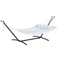 Portable Hammock Stand, 450lbs Capacity Steel Hammock Stand for 2 Person, Heavy Duty Adjustable Hooks Hammock Frame Fits 9.5-12.6 ft Hammocks, Space Saving with Carrying Bag for Outdoor or Indoor