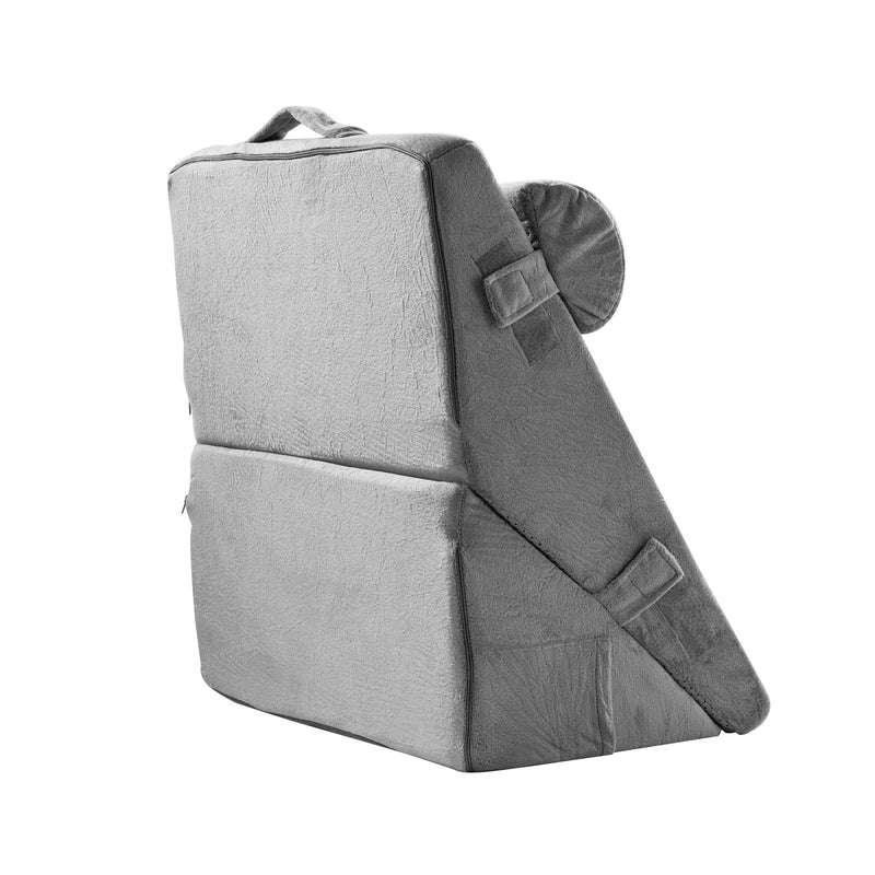 Bed Wedge Pillow 3 Pcs Orthopedic Foam Dark Grey Washable