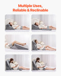 Bed Wedge Pillow 3 Pcs Orthopedic Foam Dark Grey Washable