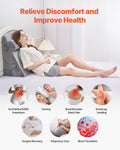 Bed Wedge Pillow 3 Pcs Orthopedic Foam Dark Grey Washable