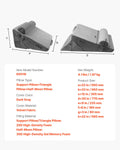 Bed Wedge Pillow 3 Pcs Orthopedic Foam Dark Grey Washable