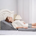 Bed Wedge Pillow 3 Pcs Orthopedic Foam Dark Grey Washable