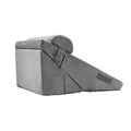 Bed Wedge Pillow 3 Pcs Orthopedic Foam Dark Grey Washable