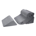 Wedge Pillow for Sleeping, 4 Pcs Adjustable Orthopedic Bed Wedge Set, Support Leg Neck Shoulder, Post Surgery Pillow for Back Pain, Acid Reflux, Snoring Relief, Sitting up in Bed, Dark Grey