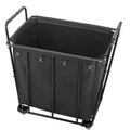 Rolling Laundry Cart 118kg Capacity Waterproof Liner Swivel Wheels