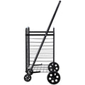 Shopping Cart, Folding Grocery Utility Cart with Swivel Wheels, 40.8 kg Large Load Capacity, Heavy Duty Rolling Laundry Basket Butler for Laundry, Shopping, Camping, Grocery, Luggage, Black