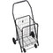 Folding Shopping Cart 40.8kg Capacity Swivel Wheels Black
