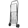 Folding Grocery Cart Dual Basket Waterproof 45KG Laundry Shopping