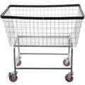 Wire Laundry Cart Wire Laundry Basket 4.5 Bushel Heavy Duty w/ 5'' Wheels
