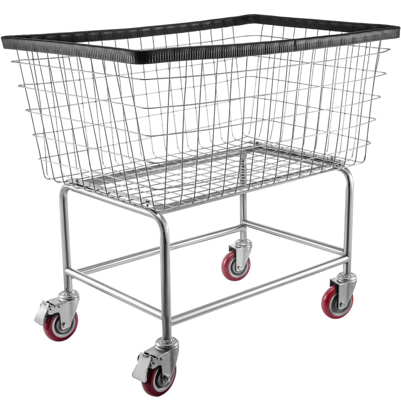 Wire Laundry Cart 4.5 Bushel Heavy Duty w/ 5