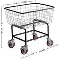 Wire Laundry Cart 4.5 Bushel Heavy Duty w/ 5