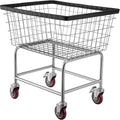 Wire Laundry Cart Wire Laundry Basket 2.8 Bushel Heavy Duty w/ 4'' Wheels
