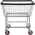 Wire Laundry Cart Wire Laundry Basket 2.8 Bushel Heavy Duty w/ 4'' Wheels
