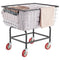 Wire Laundry Cart 2.8 Bushel Heavy Duty 4 Wheels Basket