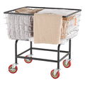 Wire Laundry Cart 2.8 Bushel Heavy Duty 4 Wheels Basket
