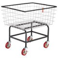 Wire Laundry Cart 2.8 Bushel Heavy Duty 4 Wheels Basket