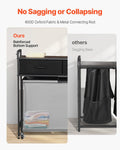 3 Section Rolling Laundry Sorter Hamper with Drawers & Wheels