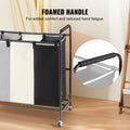 3-Section Laundry Basket Sorter Cart Heavy Duty Lockable Wheels