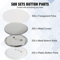 Button Badge Parts 58mm 500 Sets for Button Maker Machine