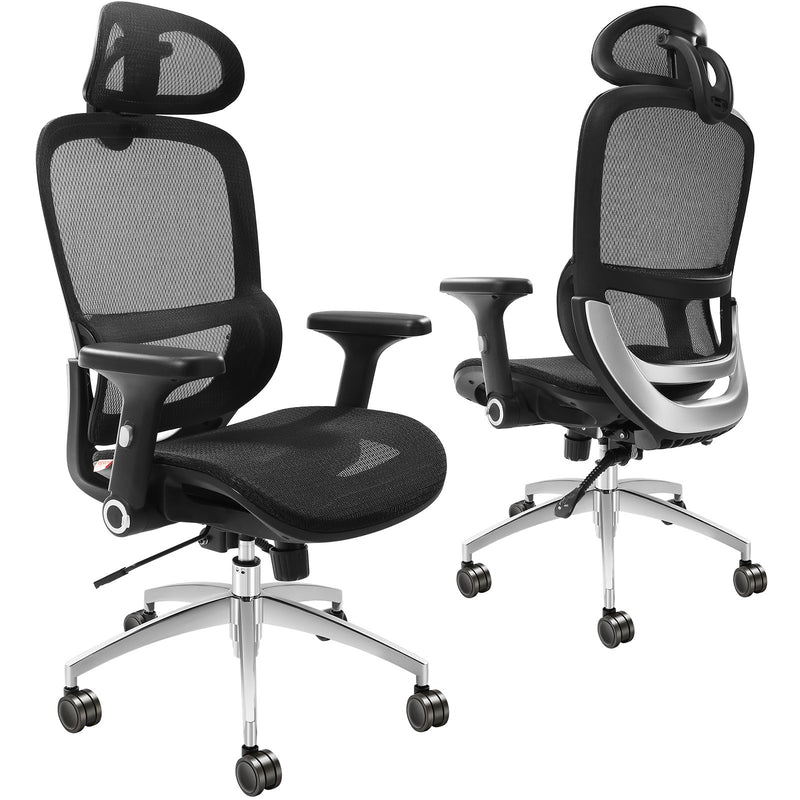Mesh Office Chair High Back Lumbar Support Swivel Computer Desk