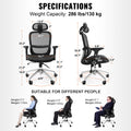Mesh Office Chair High Back Lumbar Support Swivel Computer Desk
