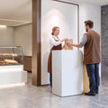 Reception Desk 80cm LED Light 2 Drawers Power Outlets Counter Table