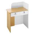 Reception Desk 80cm LED Light 2 Drawers Power Outlets Counter Table