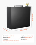 Reception Desk 1200x480x1100mm Black Counter Table Cabinet