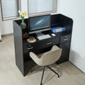 Reception Desk 1200x480x1100mm Black Counter Table Cabinet