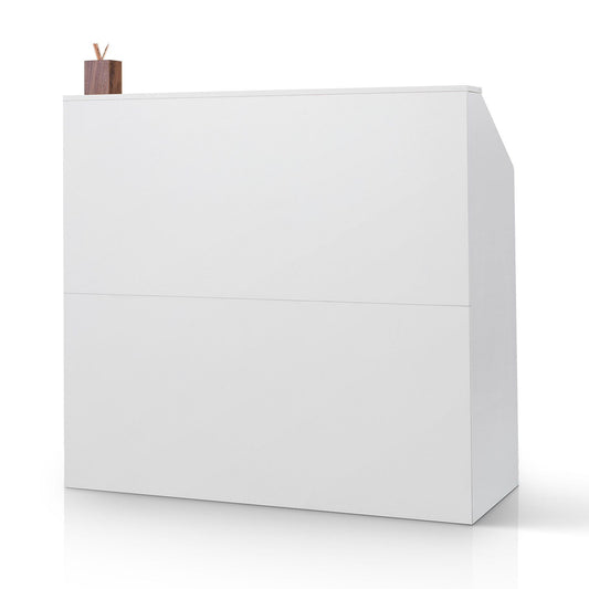 Reception Desk 1180x500x1115mm White Rectangular Counter Table
