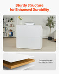 Reception Desk 1180x500x1115mm White Rectangular Counter Table