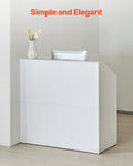 Reception Desk 1180x500x1115mm White Rectangular Counter Table