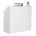 Reception Desk 1180x500x1115mm White Rectangular Counter Table