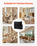 Reception Desk 1400x800mm L-Shaped Counter Table Black